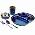 Ahimsa Mindful Mealtime Dish Set in Rainbow