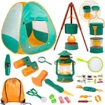 Meland Kids Camping Set with Tent - Toddler Toys for Boys with Campfire, Camping Toys for Kids Indoor Outdoor Pretend Play, Gift Idea for Boys Age