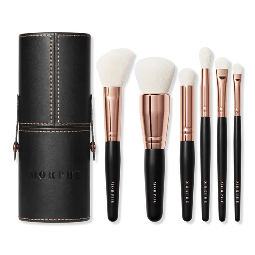 Morphe Rose Away 6-Piece Travel Brush Set