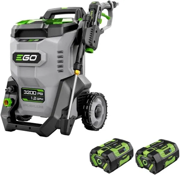 EGO Power+ 3200 PSI Cordless Pressure Washer | Kit With 2x 6.0 Ah Batteries