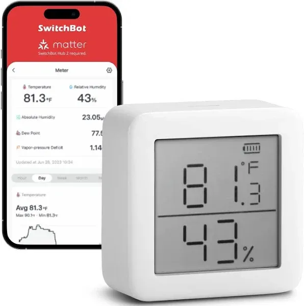 Thermometer and Hygrometer SwitchBot Thermometer and Hygrometer Plus