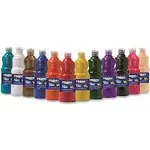 Prang Washable Paint Assorted 16 oz 12 per Set