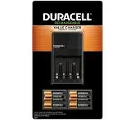 DURACELL Rechargeable Batteries Value Charger SET w/ 6 AA &amp; 2 AAA NiMH  NEW