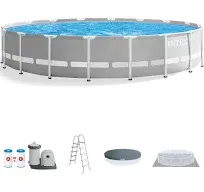 Intex 18ft x 48in Prism Frame Above Ground Pool Set with Pump (For Parts)