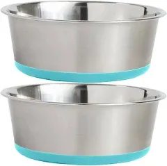 Gorilla Grip Stainless Steel Dog Bowls (Set of 2)