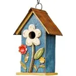 Glitzhome GH90098 Distressed Decorative Solid Wood Birdhouse