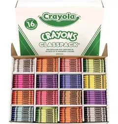 Crayola CYO528016 Classpack Regular Crayons - 16 pack, 50 count each