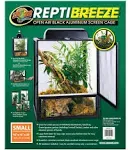 Zoo Med ReptiBreeze Open Air Aluminum Screen Black Cage - Small