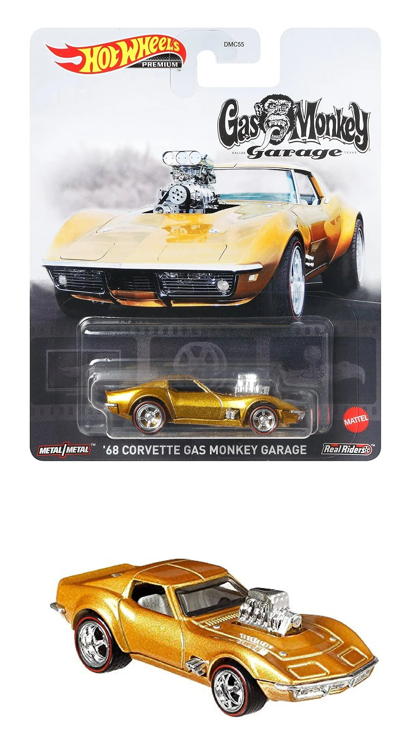 Hot Wheels Retro Entertainment 68 Chevrolet Corvette Gas Monkey Garage Lot of 4