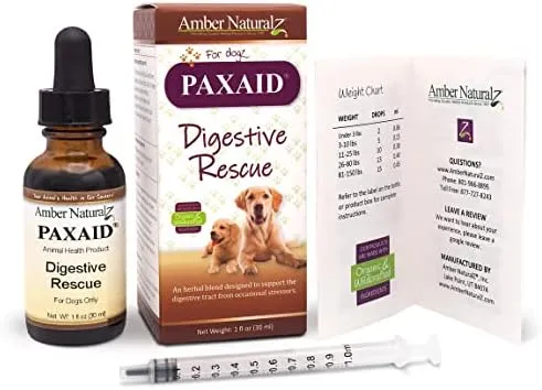 Paxaid Digestive Rescue Herbal Supplement for Dogs and Puppies | Canine Herbal S