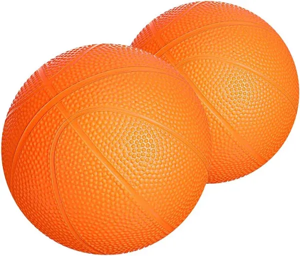 | Set of 2 Kids Basketball - 6 Inch Mini Rubber Ball for Little Tikes - Toddl...