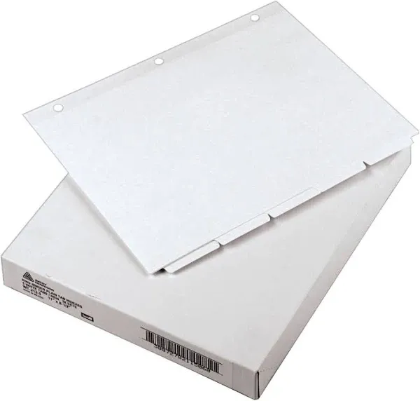 Avery Recycled Write-On Tab Divider - 5 x Tab - 5 Tab(s)/Set - 8.5" x 11" - 36 / Box - White Tab