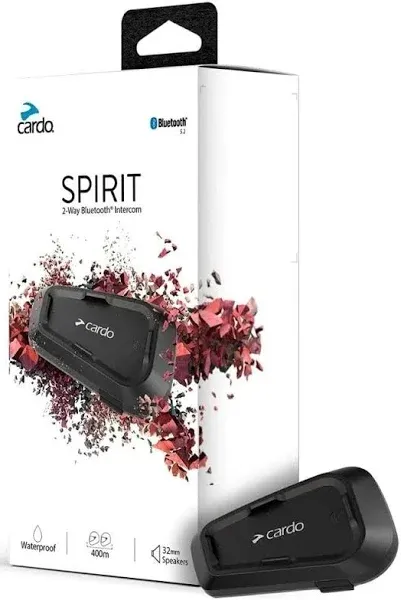 Cardo Spirit HD Motorcycle Bluetooth Communication Headset