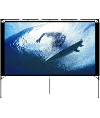 Projector Screen with Stand, Vamvo 100 inch Portable Foldable Projection Screen with Aluminum Alloy Stand Outdoor Movies Screen with Carrying Bag for Home Theater Camping and Recreational Events