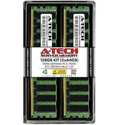 A-Tech 64GB (2x32GB) 2Rx4 PC4-19200R DDR4 2400 MHz ECC RDIMM Registered DIMM 288-Pin Dual Rank x4 Server & Workstation RAM Memory Upgrade Kit