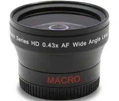 0.43X Ultimaxx Profecional Wide Angle Lens With Macro For Canon Nikon Sony