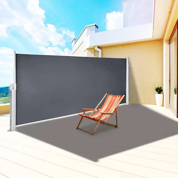 Vevorbrand Retractable Side Awning 118 inch x Retractable Patio Screen Waterproof