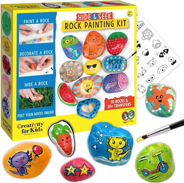 New Hide &amp; Seek Rock Painting Kit Creativity for Kids NIB Craft