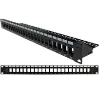 Vertical Cable 24 Port Blank Patch Panel - 1U