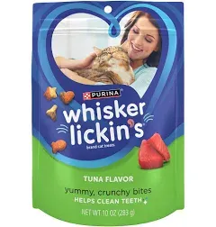 Purina Whisker Lickin's Cat Treats, Crunchy and Yummy Tuna Flavor