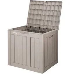 VEVOR Deck Box - Waterproof Outdoor Storage Box - 31 Gallon, Gray