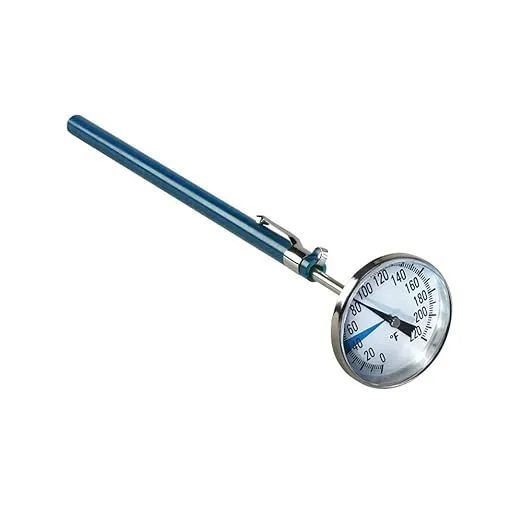 Stainless Steel Soil Thermometer by Smart Choice| 127mm Stem, Easy-to-Read 1.5” Dial Display, 0-220 Degrees Fahrenheit Range | Soil Temperature Thermometer for Ground, Compost, Garden Soil