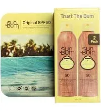 Sun Bum Sunscreen Spray, SPF 50, 5 Ounce (Pack of 2)