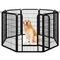 Yaheetech Dog Playpen Outdoor 47 inch 8 Panels Indoor Dog Fence Metal Dog Pen Heavy Duty Pet Exercise Pen for RV/Camping/Garden