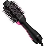 4-in-1 Styling Brush Hair Dryer, Straightener, Volumize and Curling Iron with Ceramic Oval Barrel and Ionic Technology