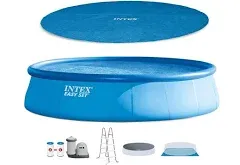 Intex 18' x 48" Inflatable Above Ground Swimming Pool with Ladder, Pump, and