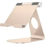 OMOTON Tablet Stand Holder Adjustable T1 Desktop Aluminum Tablet Dock Cradle Compatible with iPad Air/Mini iPad 10.2/9.7 iPad Pro 11/12.9 Samsung Tab