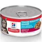 Hill's Science Diet Adult Tender Ocean Fish Dinner Canned Cat Food, 5.5-oz, case of 24