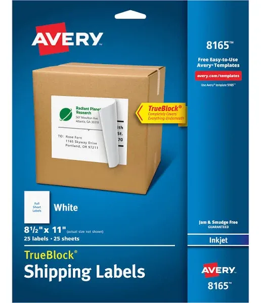 Avery TrueBlock Inkjet Shipping Labels