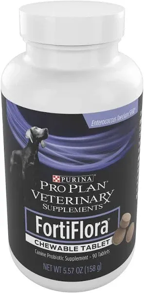 Purina Pro Plan Veterinary Supplements Dog FortiFlora 90 Chewable Tablets