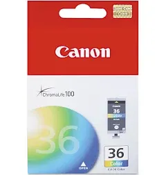 NEW Genuine Canon 36 Ink Cartridge, CLI-36 Color Ink Tank, Sealed NO box