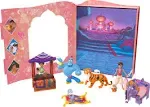 Mattel Disney Princess Jasmine Storybook Set with 6 Key Characters, Small Dolls,