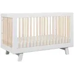 Babyletto Hudson 3-in-1 Convertible Crib, White/Washed Natural