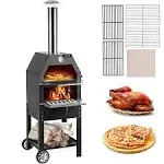 VEVOR Outdoor Pizza Oven 12" Wood Fire Oven 2-Layer Pizza Oven Wood Fired