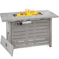 Best Choice Products 42in 50,000 BTU Rectangular Steel Propane Fire Pit Table