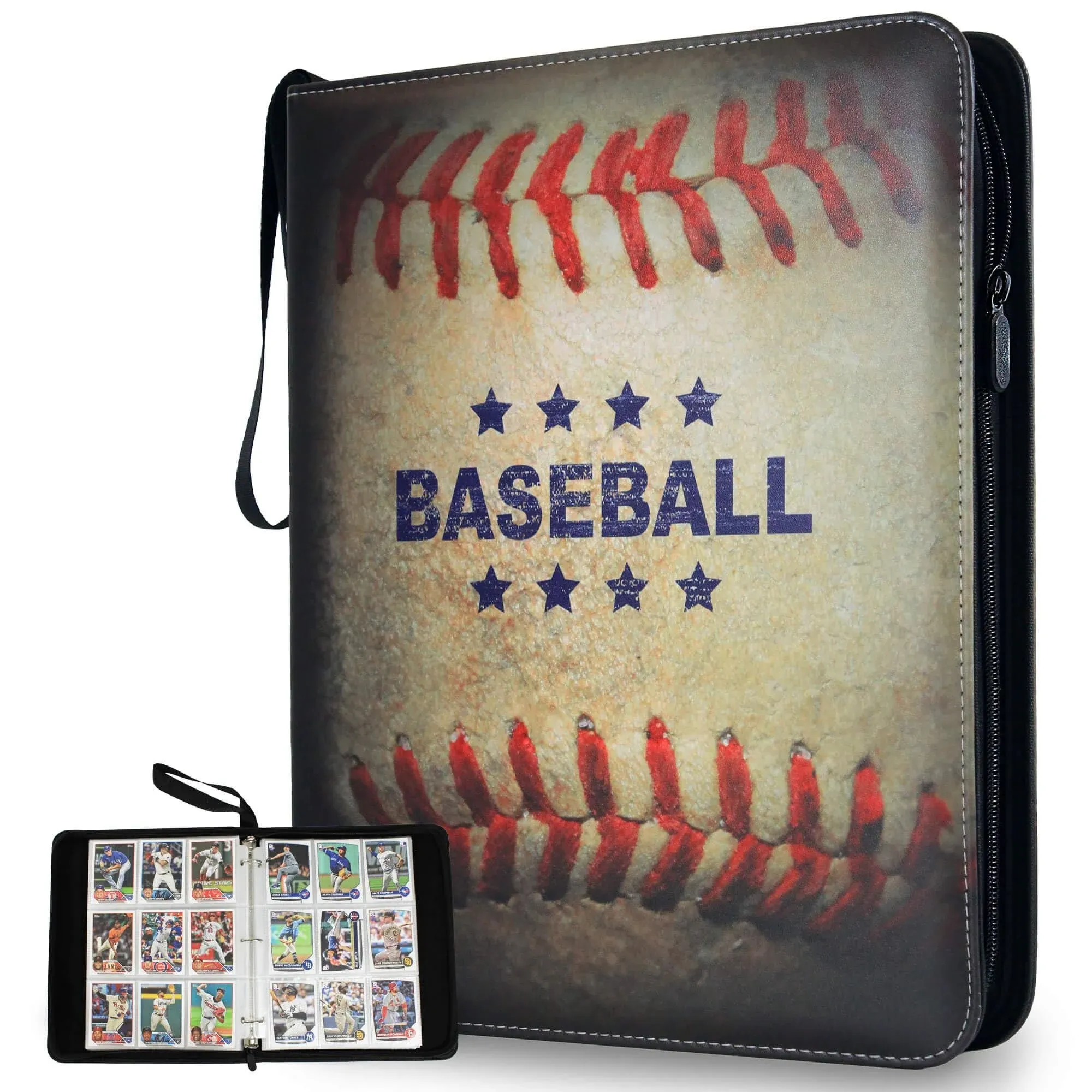 Baseball Card Binder 900 Pockets 50 Pages 3 Ring Baseball Trading Card Binder