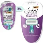 BIC Soleil Sensitive Advanced Disposable Women's Shaving Razors, 2-Count