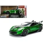 JADA TRANSFORMERS 2016 CHEVROLET CORVETTE CROSSHAIRS GREEN 1:24 DIECAST MODEL 97