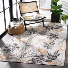 Safavieh Cabana Blazhe Indoor/Outdoor Area Rug Grey/Ivory