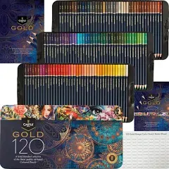 Castle Art Supplies Gold Standard 120 Colouring Pencils Set with Extras