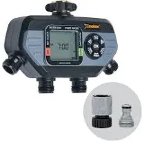 MELNOR 65141AMZ 4 Zone Digital Water Timer Grey Black, NOB