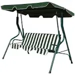 3 SEATS Patio Canopy Swing-Green