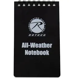 Rothco All Weather Waterproof Top Spiral Notebook, 4x6in