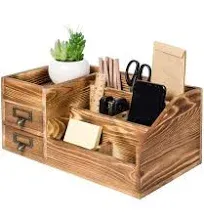 Liry Products Rustic Wooden Desktop Organizer