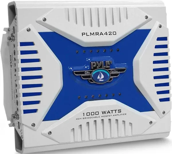 Pyle PLMRA420 4 Channel 1000 Watt Marine Amplifier