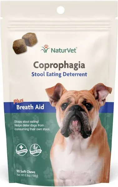 NaturVet Coprophagia Stool Eating Deterrent Plus Breath Aid Soft